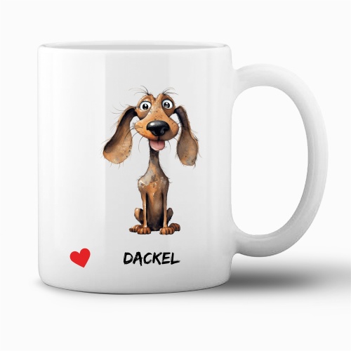 Tasse »Dackel Herzmotiv«