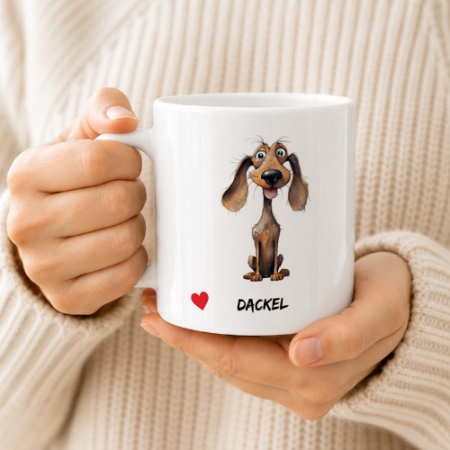 Tasse »Dackel Herzmotiv«
