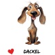 Tasse »Dackel Herzmotiv«