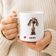 Tasse »Dackel Herzmotiv«