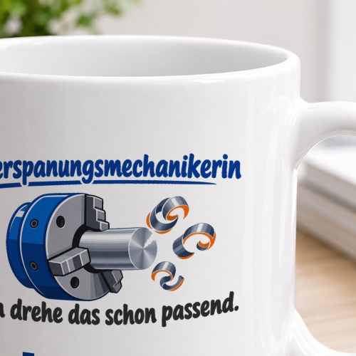 Personalisierte Tasse »Zerspanungsmechanikerin«