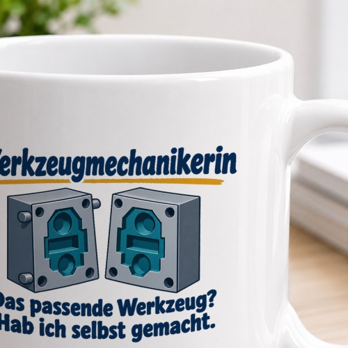 Personalisierte Tasse »Werkzeugmechanikerin«
