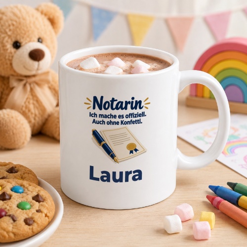 Personalisierte Tasse »Notarin«