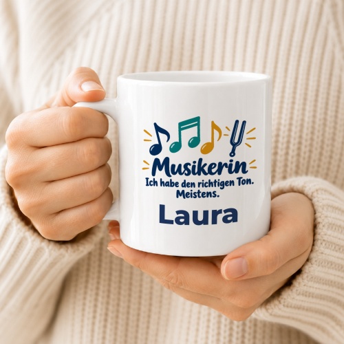 Personalisierte Tasse »Musikerin«