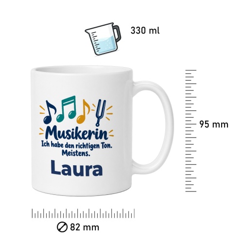 Personalisierte Tasse »Musikerin«