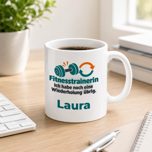 Personalisierte Tasse »Fitnesstrainerin«