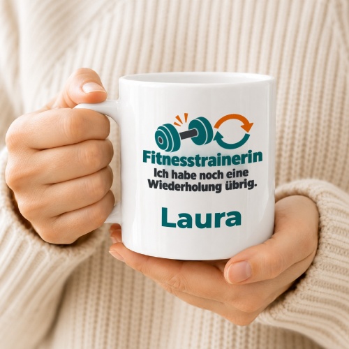 Personalisierte Tasse »Fitnesstrainerin«