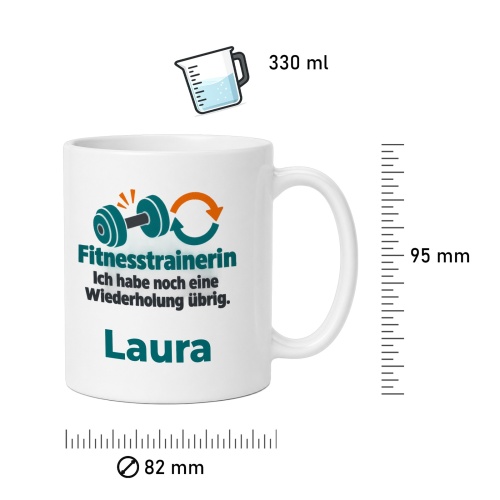 Personalisierte Tasse »Fitnesstrainerin«