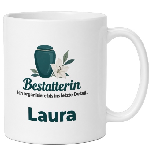 Personalisierte Tasse »Bestatterin«