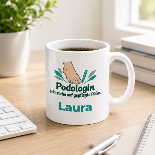 Personalisierte Tasse »Podologin«