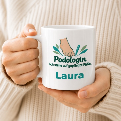 Personalisierte Tasse »Podologin«
