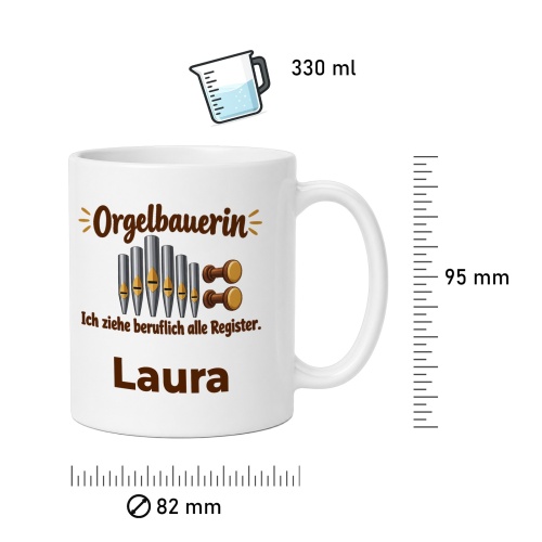 Personalisierte Tasse »Orgelbauerin«