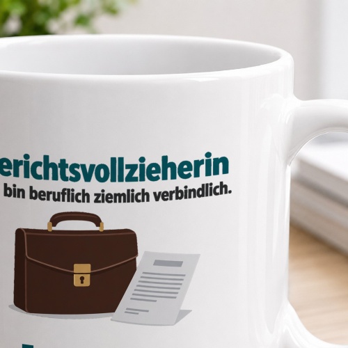 Personalisierte Tasse »Gerichtsvollzieherin«