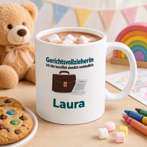 Personalisierte Tasse »Gerichtsvollzieherin«