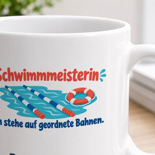 Personalisierte Tasse »Schwimmmeisterin«