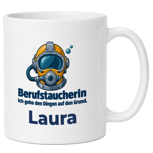 Personalisierte Tasse »Berufstaucherin«