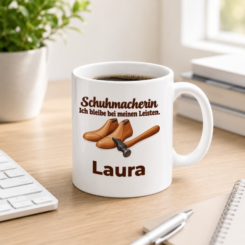 Personalisierte Tasse »Schuhmacherin«