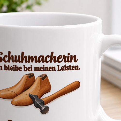 Personalisierte Tasse »Schuhmacherin«