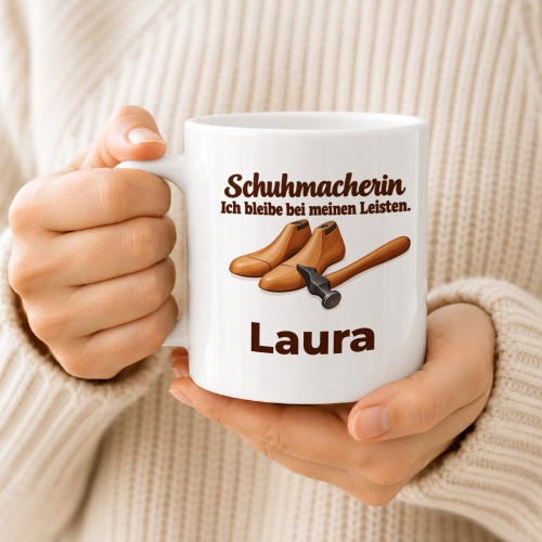 Personalisierte Tasse »Schuhmacherin«