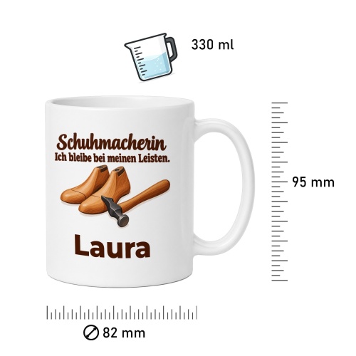Personalisierte Tasse »Schuhmacherin«