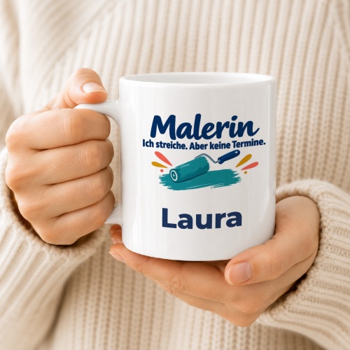 Personalisierte Tasse »Malerin«