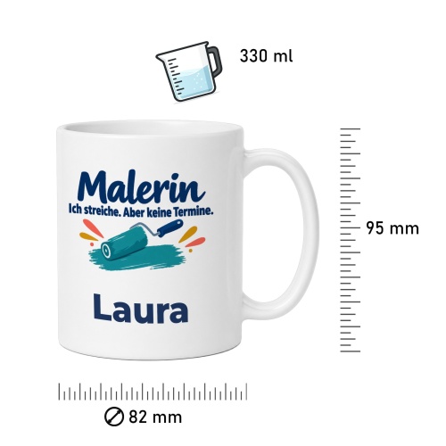 Personalisierte Tasse »Malerin«