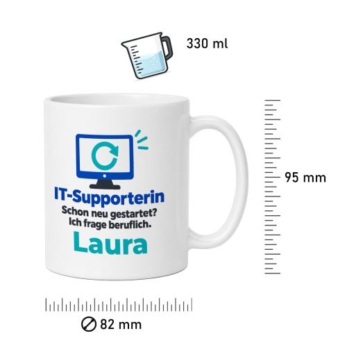 Personalisierte Tasse »IT-Supporterin«