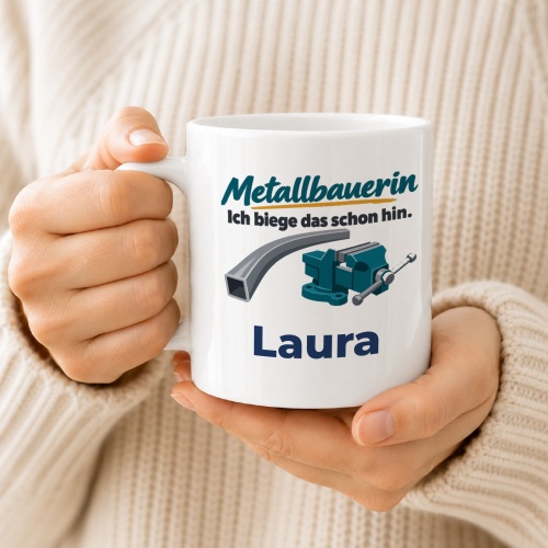 Personalisierte Tasse »Metallbauerin«