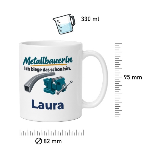 Personalisierte Tasse »Metallbauerin«