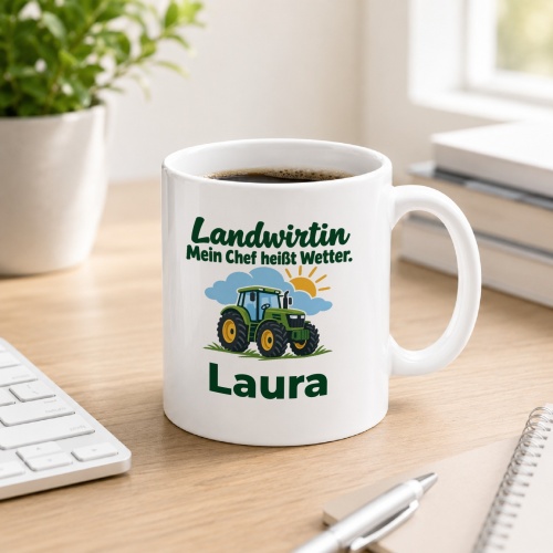 Personalisierte Tasse »Landwirtin«