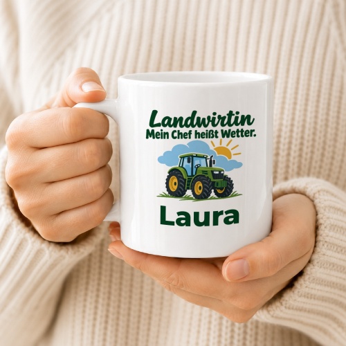 Personalisierte Tasse »Landwirtin«