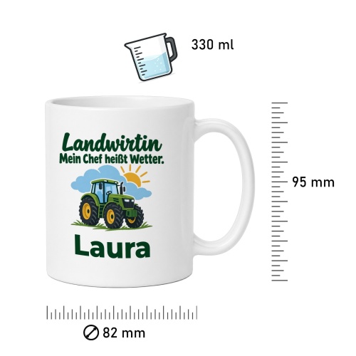 Personalisierte Tasse »Landwirtin«