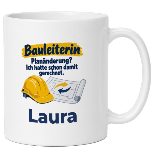 Personalisierte Tasse »Bauleiterin«