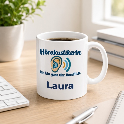 Personalisierte Tasse »Hörakustikerin«