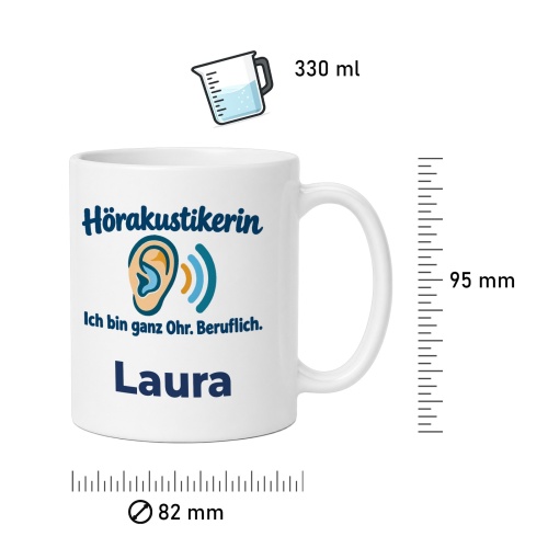 Personalisierte Tasse »Hörakustikerin«