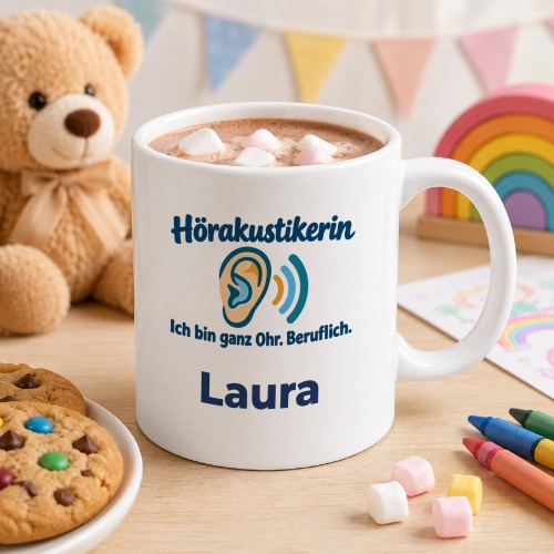 Personalisierte Tasse »Hörakustikerin«