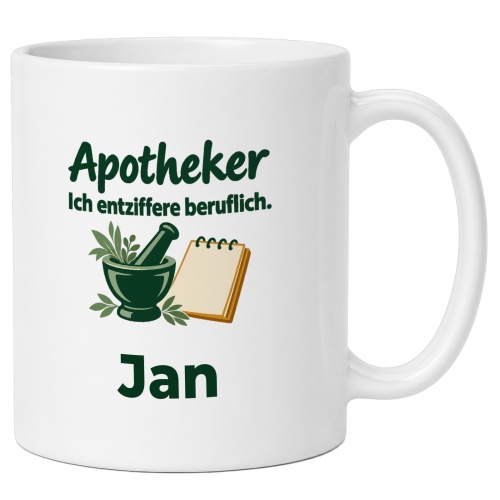 Personalisierte Tasse »Apotheker«