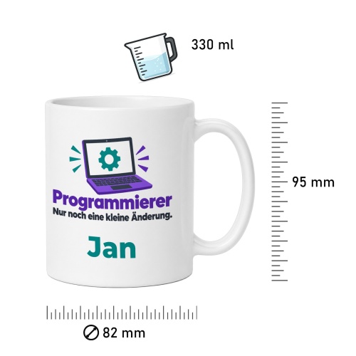 Personalisierte Tasse »Programmierer«