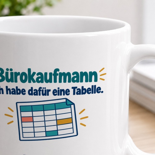 Personalisierte Tasse »Bürokaufmann«