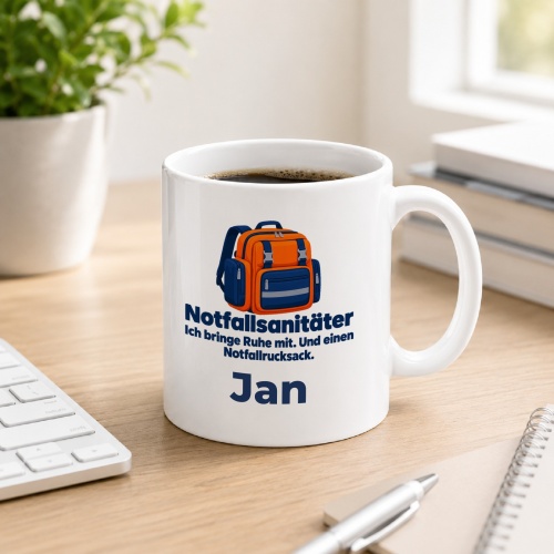 Personalisierte Tasse »Notfallsanitäter«