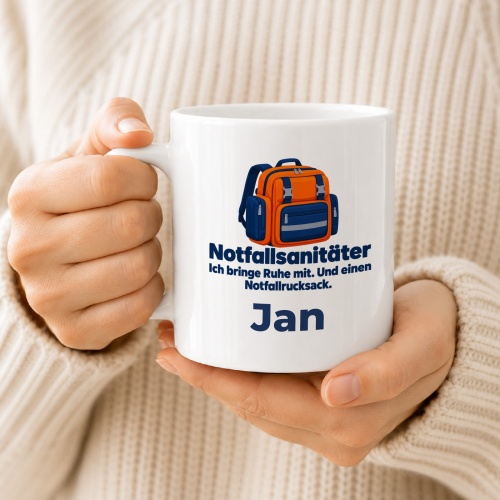 Personalisierte Tasse »Notfallsanitäter«