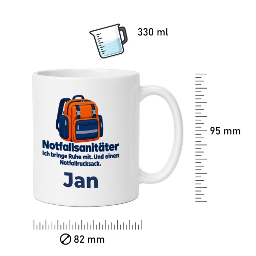 Personalisierte Tasse »Notfallsanitäter«
