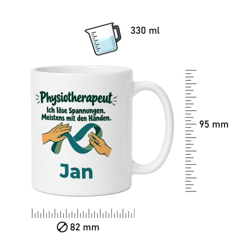 Personalisierte Tasse »Physiotherapeut«