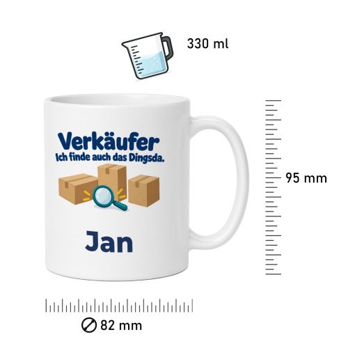 Personalisierte Tasse »Verkäufer«