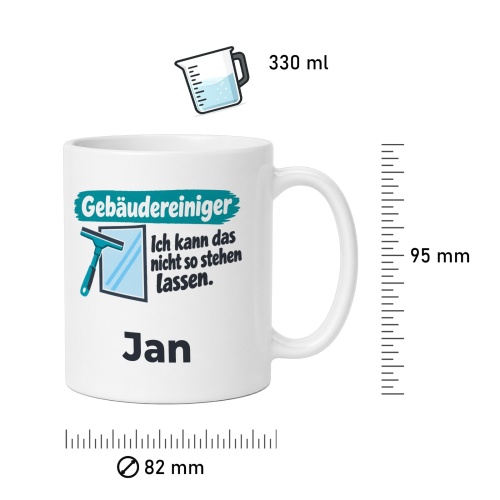 Personalisierte Tasse »Gebäudereiniger«