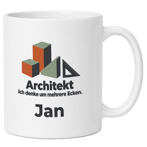 Personalisierte Tasse »Architekt«