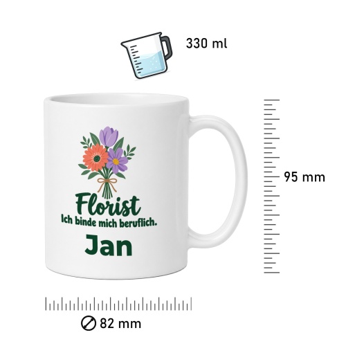 Personalisierte Tasse »Florist«