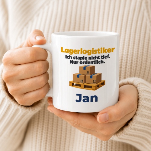 Personalisierte Tasse »Lagerlogistiker«