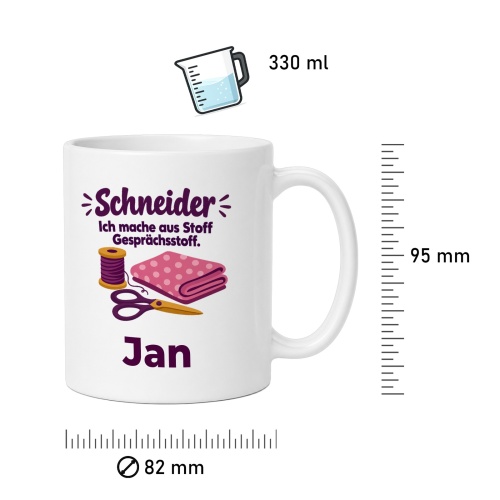 Personalisierte Tasse »Schneider«