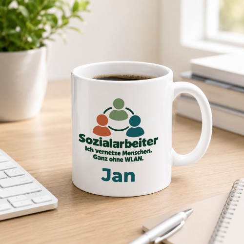 Personalisierte Tasse »Sozialarbeiter«